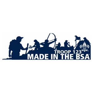 Scouts BSA Troop Bumper Sticker with BSA Logo Scouts BSA Troop Bumper Sticker with BSA Logo