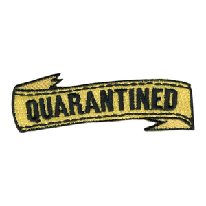Funny 2020 Quarantine Patch with Quarantined Ribbon  Iron On Patch Design