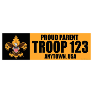 Scouts BSA Troop Bumper Sticker with BSA Logo