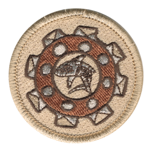 Mechanized Shark Scout Patrol Patch - embroidered 2 inch round Mechanized Shark Scout Patrol Patch - embroidered 2 inch round