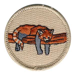 Red Panda Scout Patrol Patch - embroidered 2 inch round