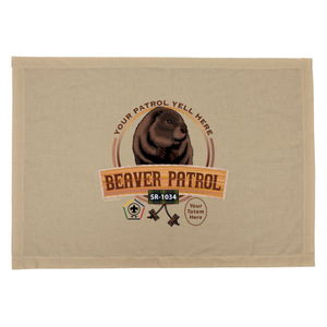 Wood Badge Patrol Flag with Wood Badge Beaver Critter with Wood Badge logo and Wood Badge Beads Wood Badge Patrol Flag with Wood Badge Beaver Critter with Wood Badge logo and Wood Badge Beads