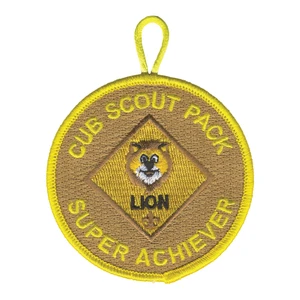 Cub Scout Pack Super achiever Patch with Lion Rank Scouting America