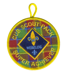 Cub Scout Pack Super achiever Patch with Webelos Rank Cub Scout Pack Super achiever Patch with Webelos Rank