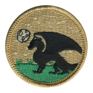 Night Dragon Patrol Patch - embroidered 2 inch round