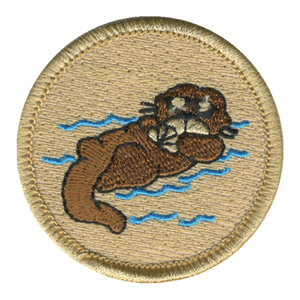Cool Otter Patch - embroidered 2 inch round