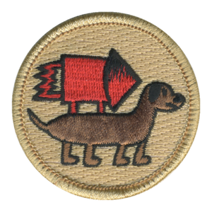 Rocket Dog Patch - embroidered 2 inch round Rocket Dog Patch - embroidered 2 inch round