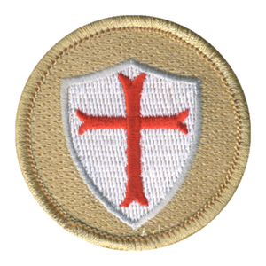 Knight Shield Patch - embroidered 2 inch round