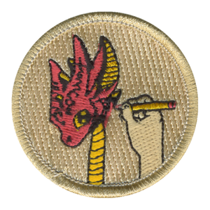 Drawing Dragons Patch - embroidered 2 inch round