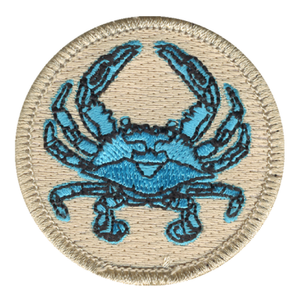 Blue Crab Patch - embroidered 2 inch round