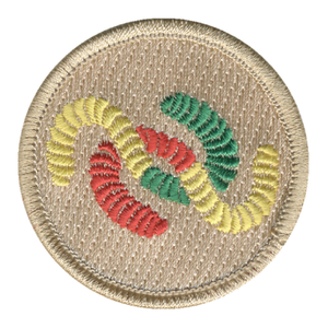 Gummy Worms Patch - embroidered 2 inch round
