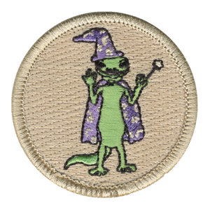 Wizard Lizard Patch - embroidered 2 inch round