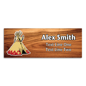 Scouts BSA Troop Name Tag with BSA FDL - Native American Tipi design on Cherry Wood Scouts BSA Troop Name Tag with BSA FDL - Native American Tipi design on Cherry Wood