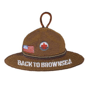Back to Brownsea Program Activity Patch with Scouting America fleur-de-lis