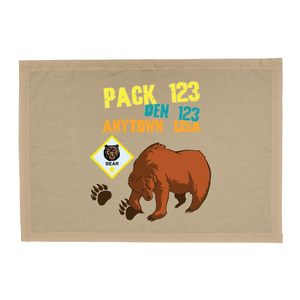 Cub Scout Pack Den Flag with Bear - Horizontal