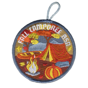Fall Camporee Activity Patch Pumpkin Design and bsa fleur de lis