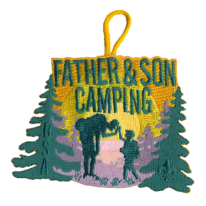 Father and Son Camping Activity Patch High Five Design and bsa fleur de lis