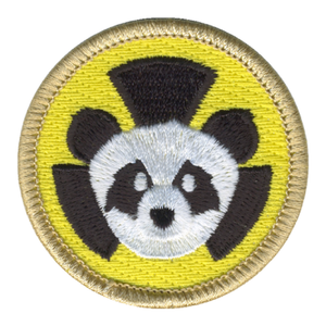 Nuclear Panda Patch - embroidered 2 inch round
