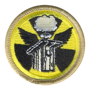 Atomic Flying Kybos Patch - embroidered 2 inch round
