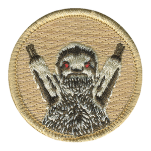 Savage Sloth Patch - embroidered 2 inch round Savage Sloth Patch - embroidered 2 inch round