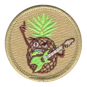 Punk Rock Pineapple Patch - embroidered 2 inch round