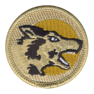 Barking Dog Patch - embroidered 2 inch round