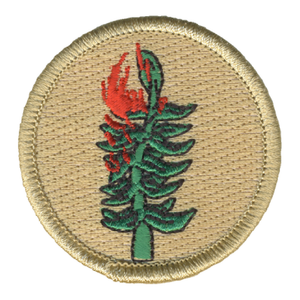 Flaming Kelp Patch - embroidered 2 inch round