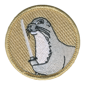 Samurai Seal Patch - embroidered 2 inch round Samurai Seal Patch - embroidered 2 inch round