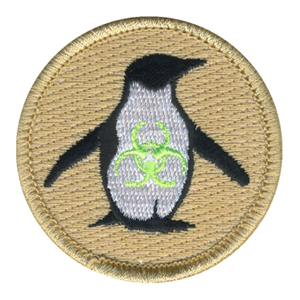 Atomic Penguin Patrol Patch - embroidered 2 in round