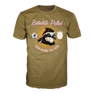Wood Badge Shirt with Wood Badge Bobwhite Critter and Wood Badge Logo