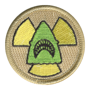 Nuclear Shark Patrol Patch - embroidered 2 in round