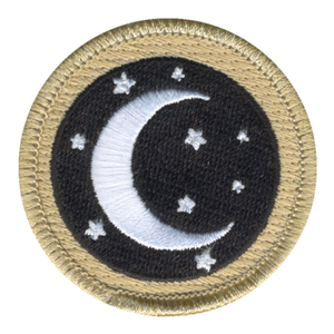 Moon and Stars Patrol Patch - embroidered 2 in round
