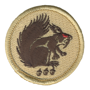 Sabertooth Squirrel Patrol Patch - embroidered 2 in round