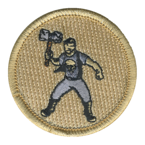 Man with Hammer Patrol Patch - embroidered 2 in round