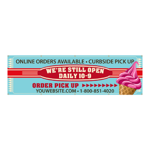 Ice Cream Restaurant Banner Ice Cream Restaurant Banner