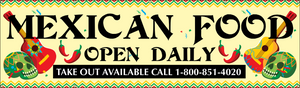 Mexican Restaurant Vinyl Banner (SP7905) Mexican Restaurant Vinyl Banner (SP7905)
