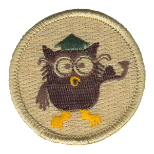 Educated Owl Patrol Patch - embroidered 2 in round