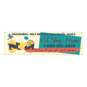 Pet Grooming Theme Vinyl Banner (SP7926) Pet Grooming Theme Vinyl Banner (SP7926)