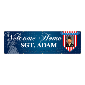 Military Event Vinyl Banner - Welcome Home (SP7891) Military Event Vinyl Banner - Welcome Home (SP7891)