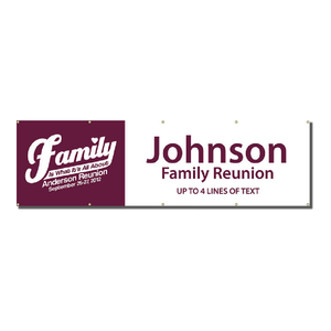Family Reunion Vinyl Banner - Design 2 Family Reunion Vinyl Banner - Design 2