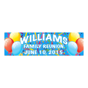 Family Reunion Vinyl Banner - Balloons Family Reunion Vinyl Banner - Balloons