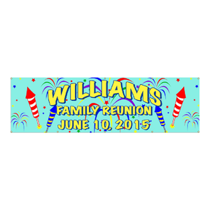 Family Reunion Vinyl Banner - Fireworks Family Reunion Vinyl Banner - Fireworks