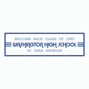 High School Reunion Vinyl Banner - Retro High School Reunion Vinyl Banner - Retro