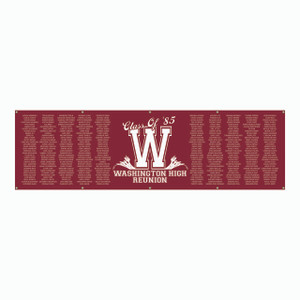 High School Reunion Vinyl Banner - Name List #3