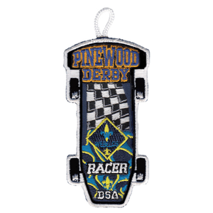 Webelos Racer Patch - with Flag Design Webelos Racer Patch - with Flag Design