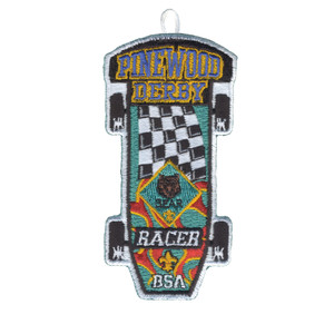 Bear Racer Patch - with Flag Design