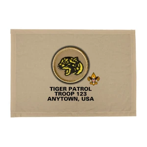 Troop Patrol Flag with Tiger Patrol and Scouting America logo