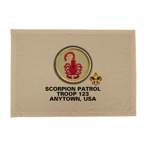 Troop Patrol Flag with Scorpion Patrol and Scouting America logo