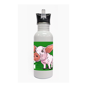 Pig 4-H Steel Water Bottle - Right Side Pig 4-H Steel Water Bottle - Right Side