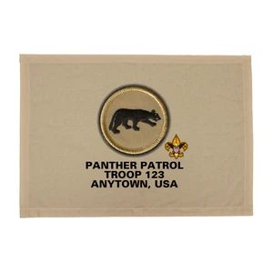 Troop Patrol Flag with Panther Patrol and Scouting America logo